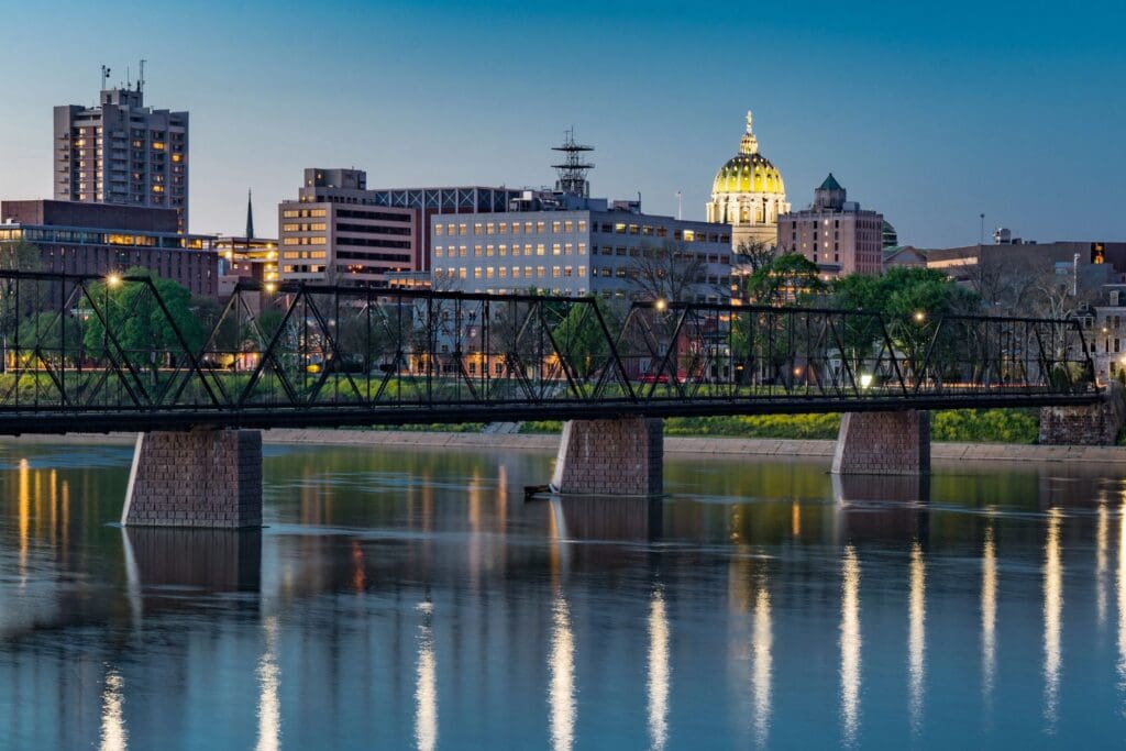 Harrisburg at night LR